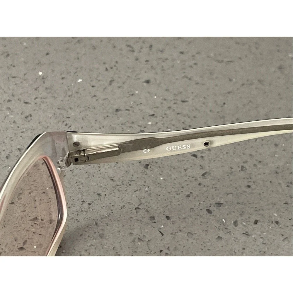 GUESS GU2261 BLK WHT Eyeglasses FRAMES ONLY BLACK/WHITE Plastic 51-17-130 Full